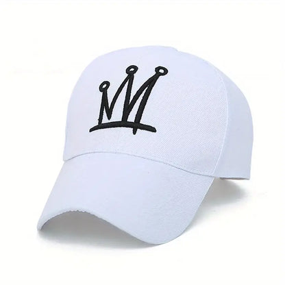 Embroidered Crown Baseball Cap