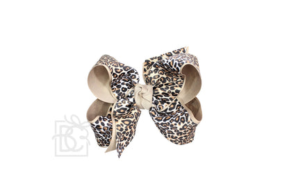 Layered Leopard Bow (pink)