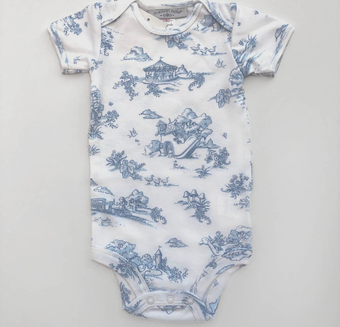 Blue Toile Storyland Onesie