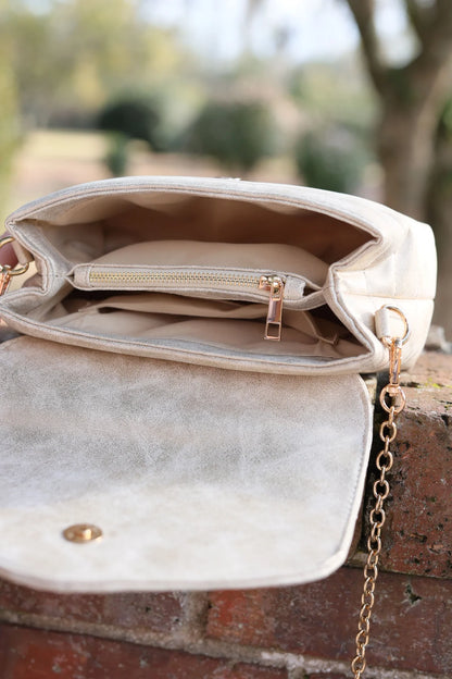 Brandy Cream Patent Crossbody Bag