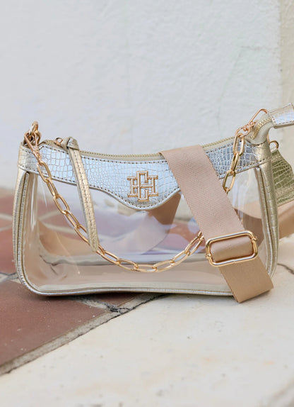 Cassidy Clear Crossbody - Gold