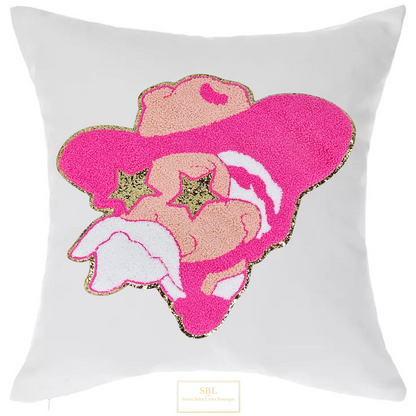 Rebel Sequin Mascot Throw Decor Pillow