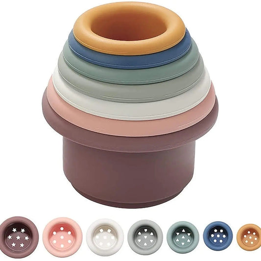 7 Piece Set Color Stacking Cups